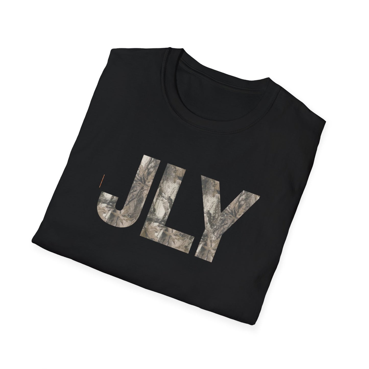 JLY Camouflage Initials T-Shirt — Camo Monogram Graphic Tee