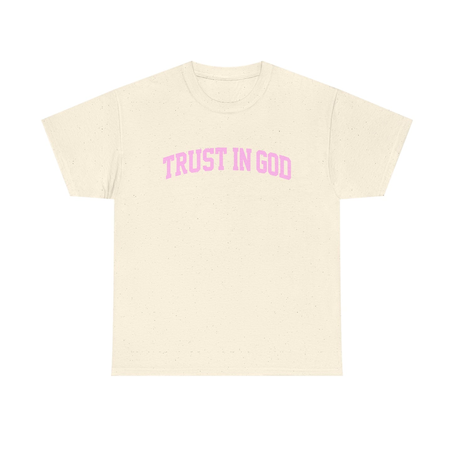 Trust in God Tee — Pink Faith Graphic Shirt