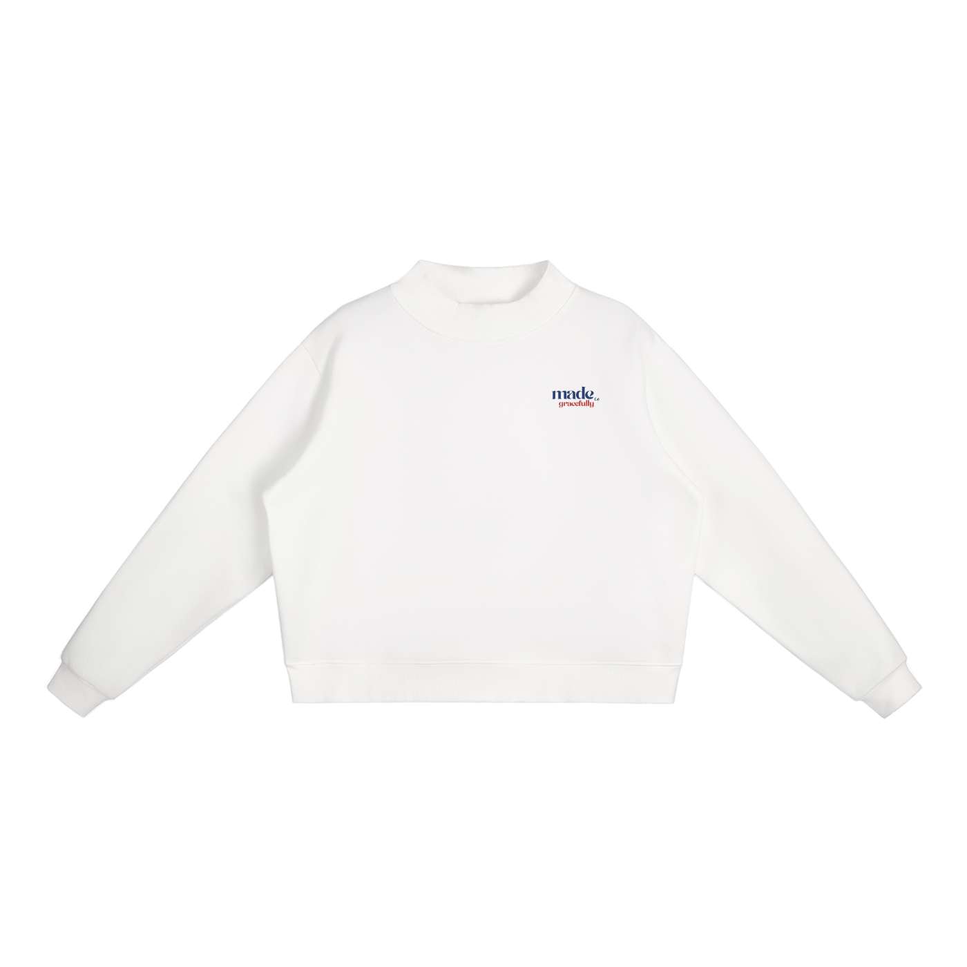 USA Bikini Logo Fleece Mock-Neck Sweatshirt