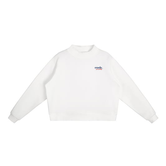 USA Bikini Logo Fleece Mock-Neck Sweatshirt