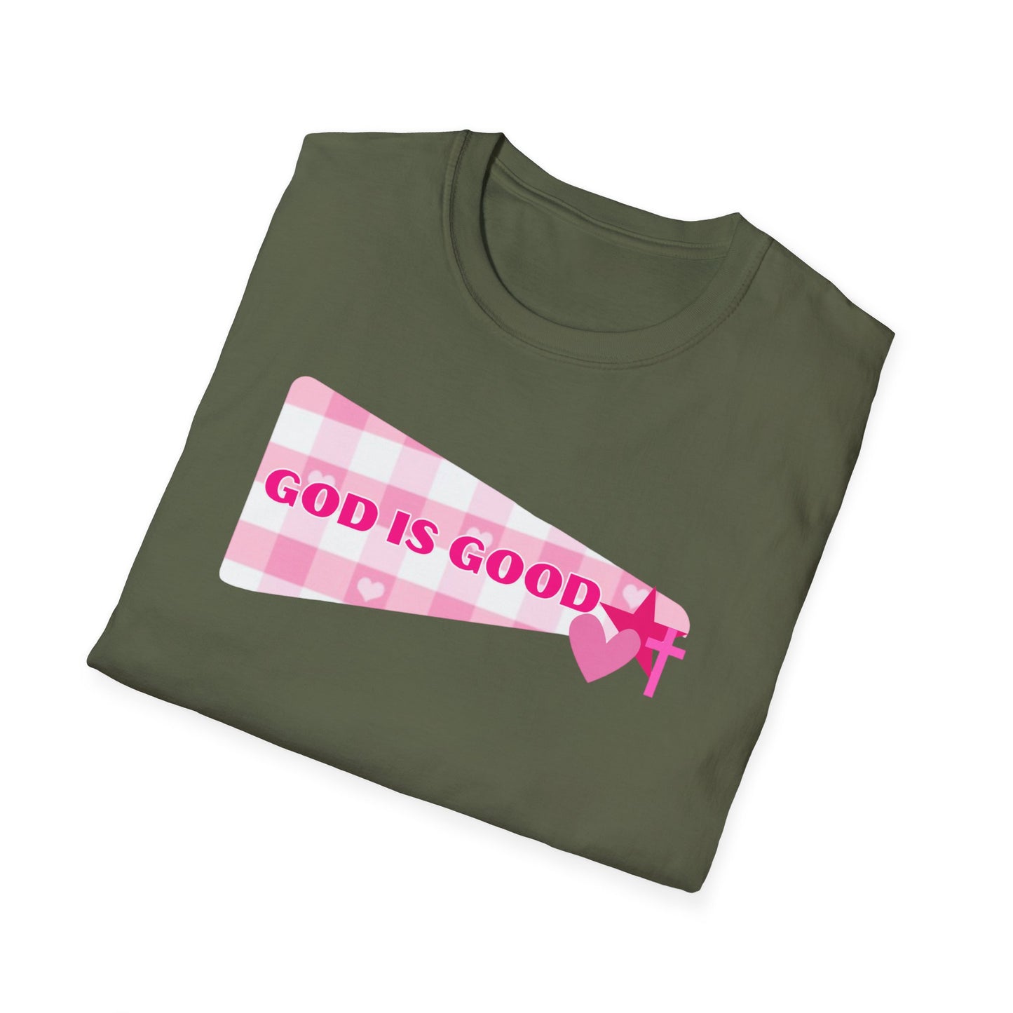 God Is Good Pink Heart T-Shirt