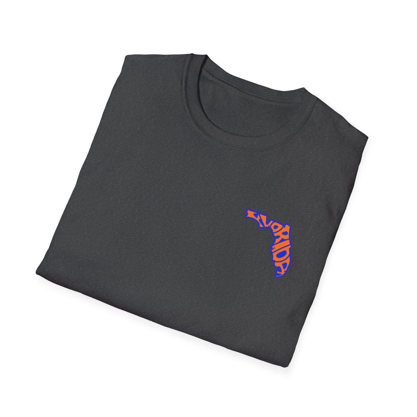 Florida State Outline T-Shirt — Orange & Blue 'Florida' Graphic Tee