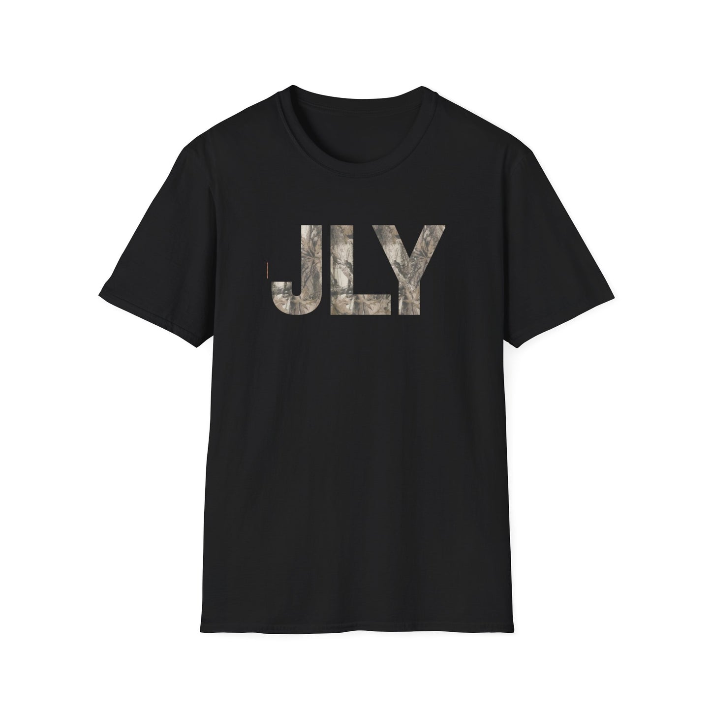 JLY Camouflage Initials T-Shirt — Camo Monogram Graphic Tee