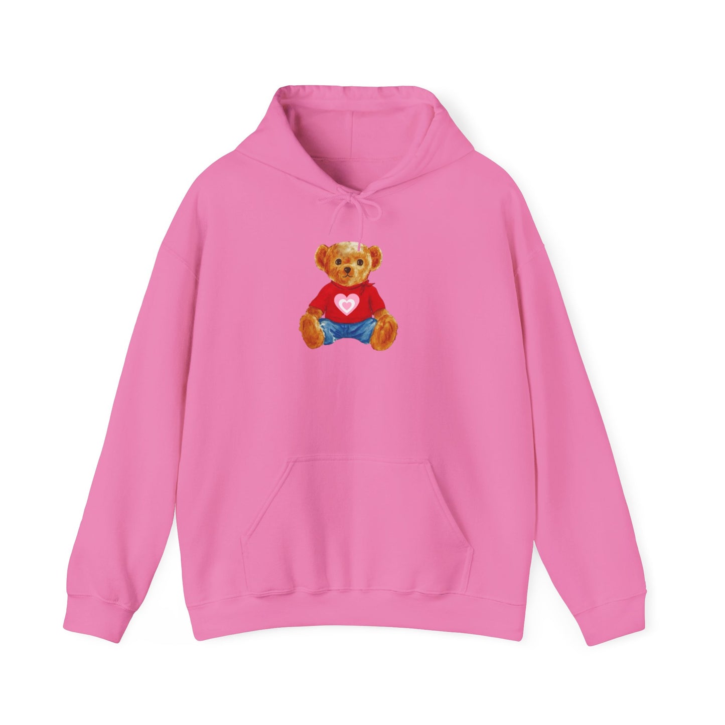 Teddy Bear Hoodie — Cute Heart Graphic