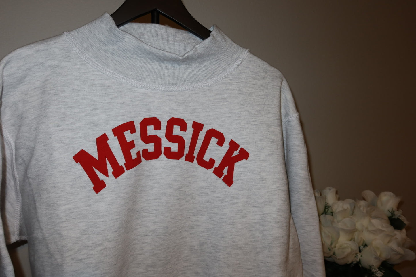 CUSTOM PUFF PRINT MOCK NECK