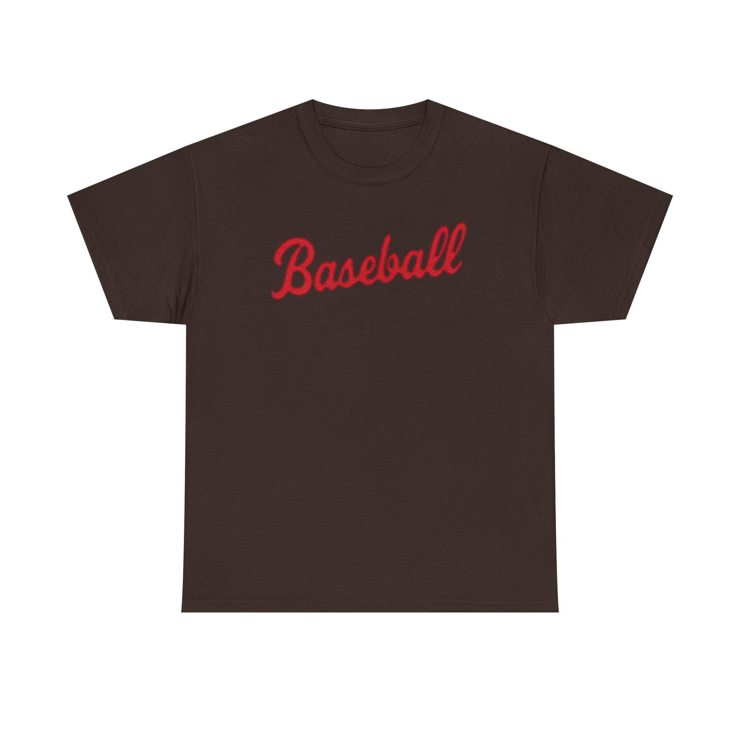 Baseball Script Tee — Retro Red Baseball T‑Shirt