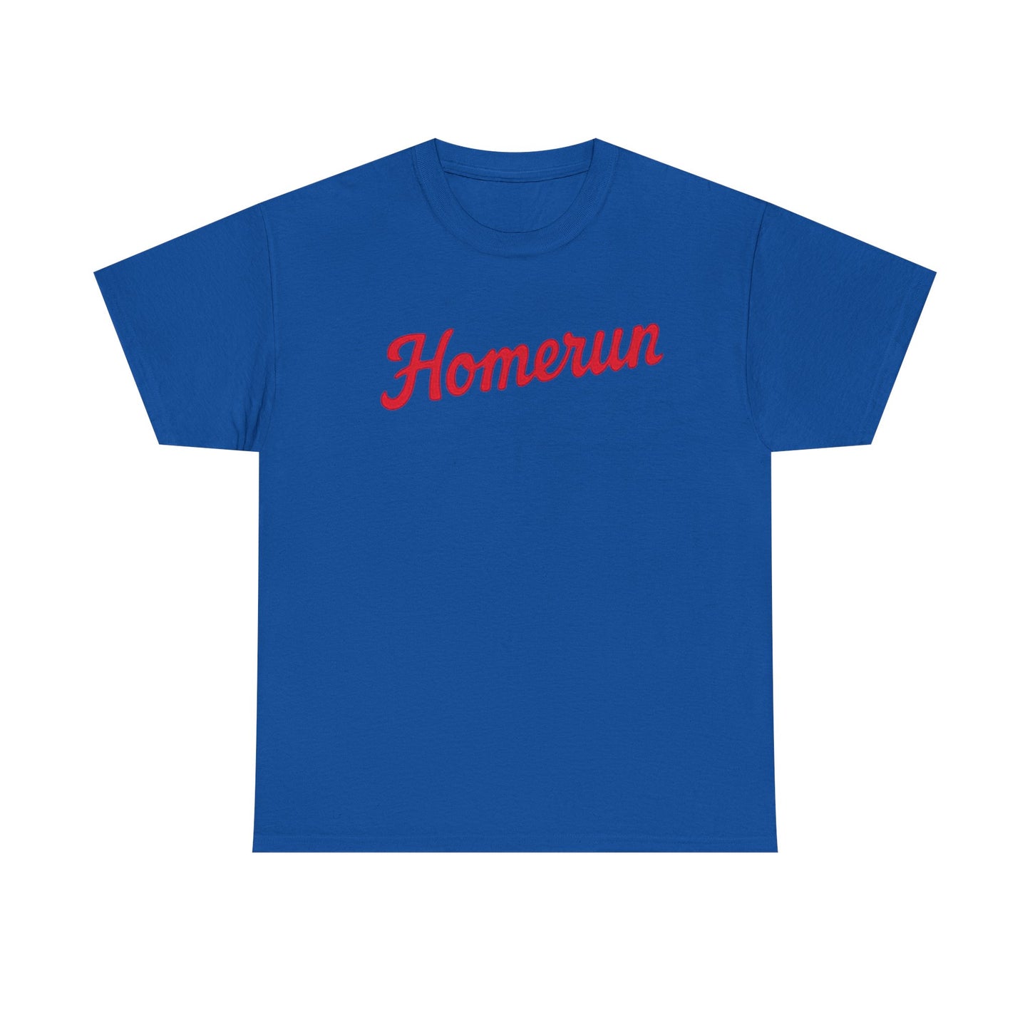 Homerun Baseball Tee — Retro Script Red Logo T-Shirt