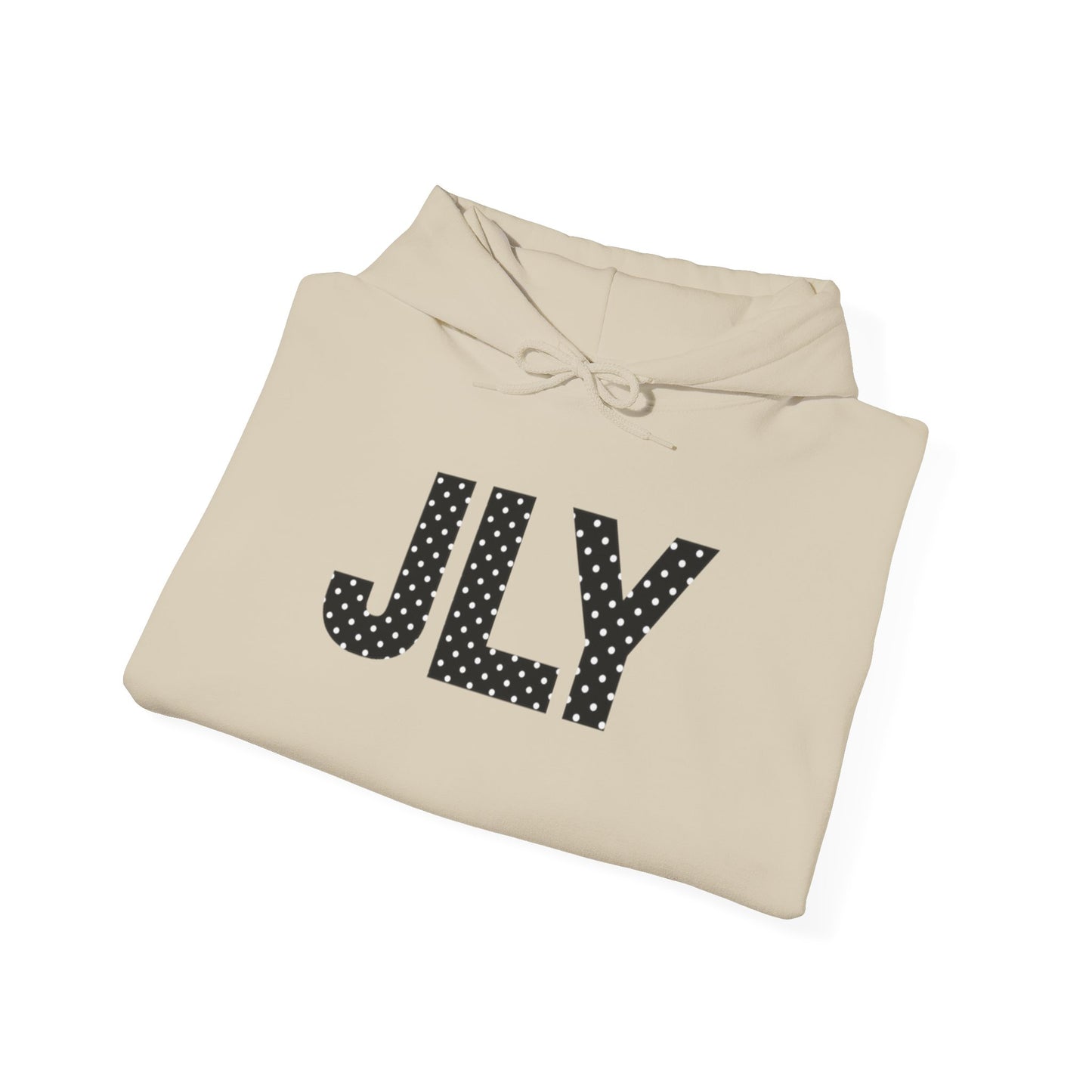 JLY Polka Dot Initials Hoodie — Personalized Monogram Pullover