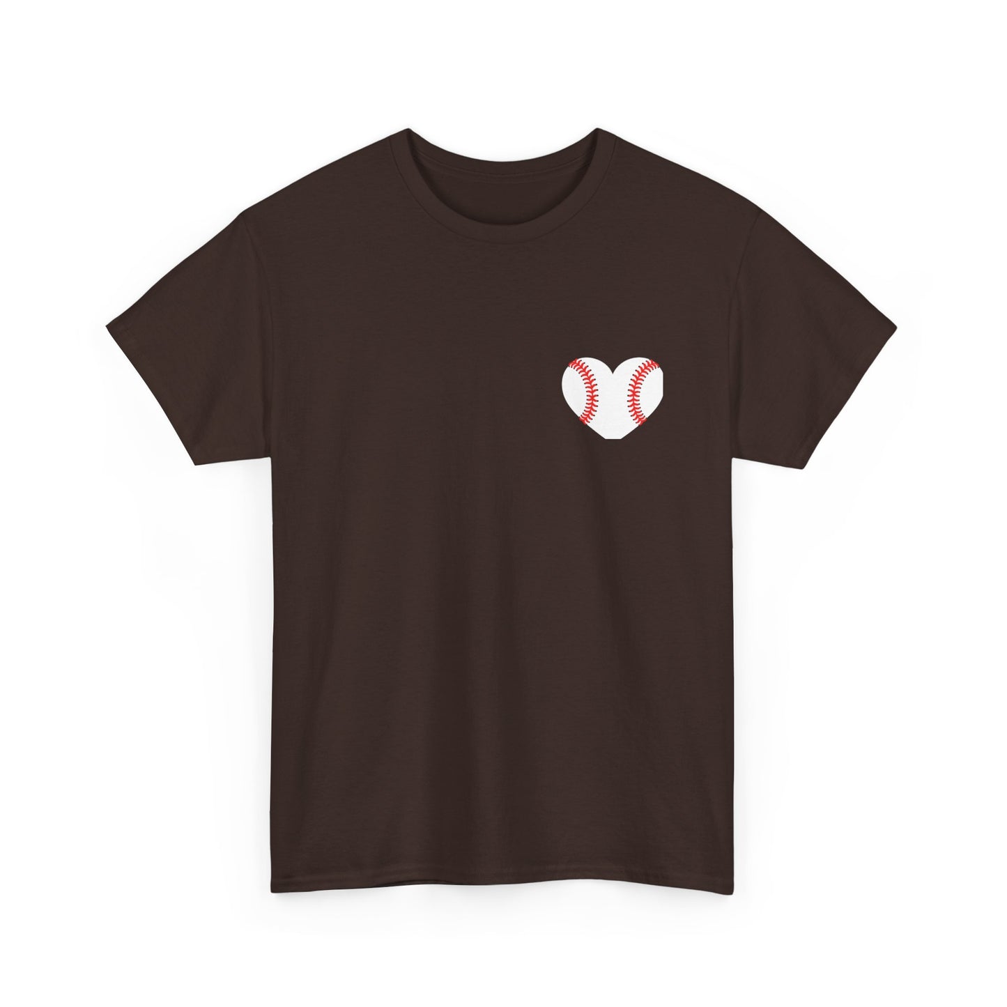 Baseball Heart Patchwork Tee – Patriotic Baseball Gear T‑Shirt
