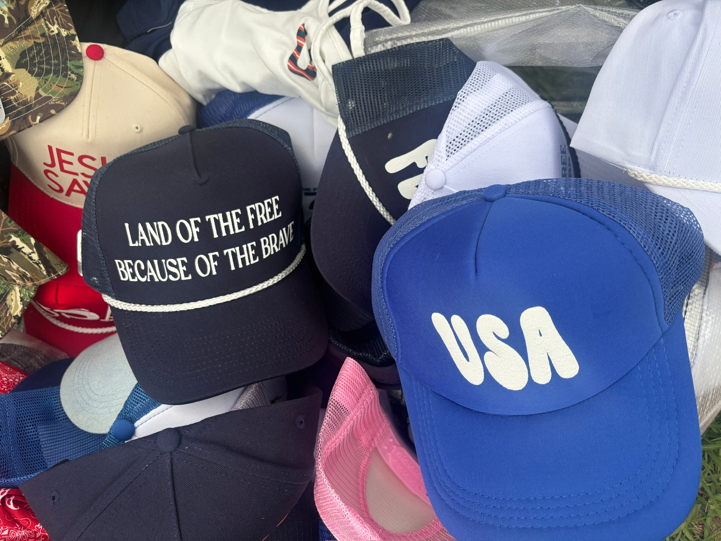 USA PUFF TRUCKER HAT