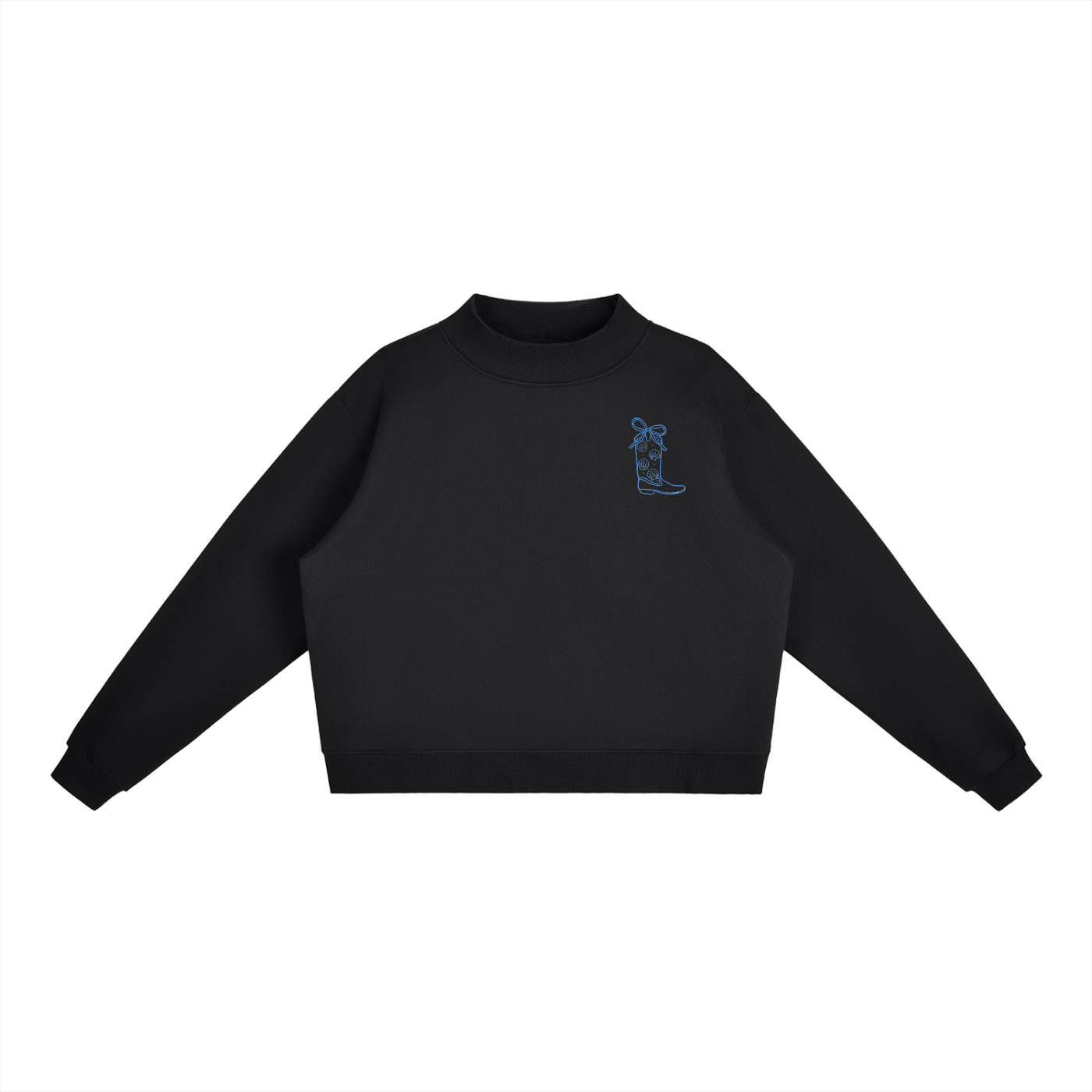 Coastal Boot Essential Fleece Mock-Neck Crew Sweatshirt