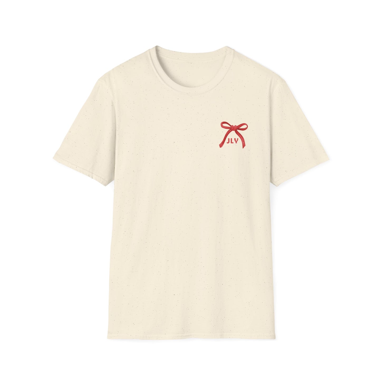T-Shirt — Red Bow "JLY" Graphic Tee