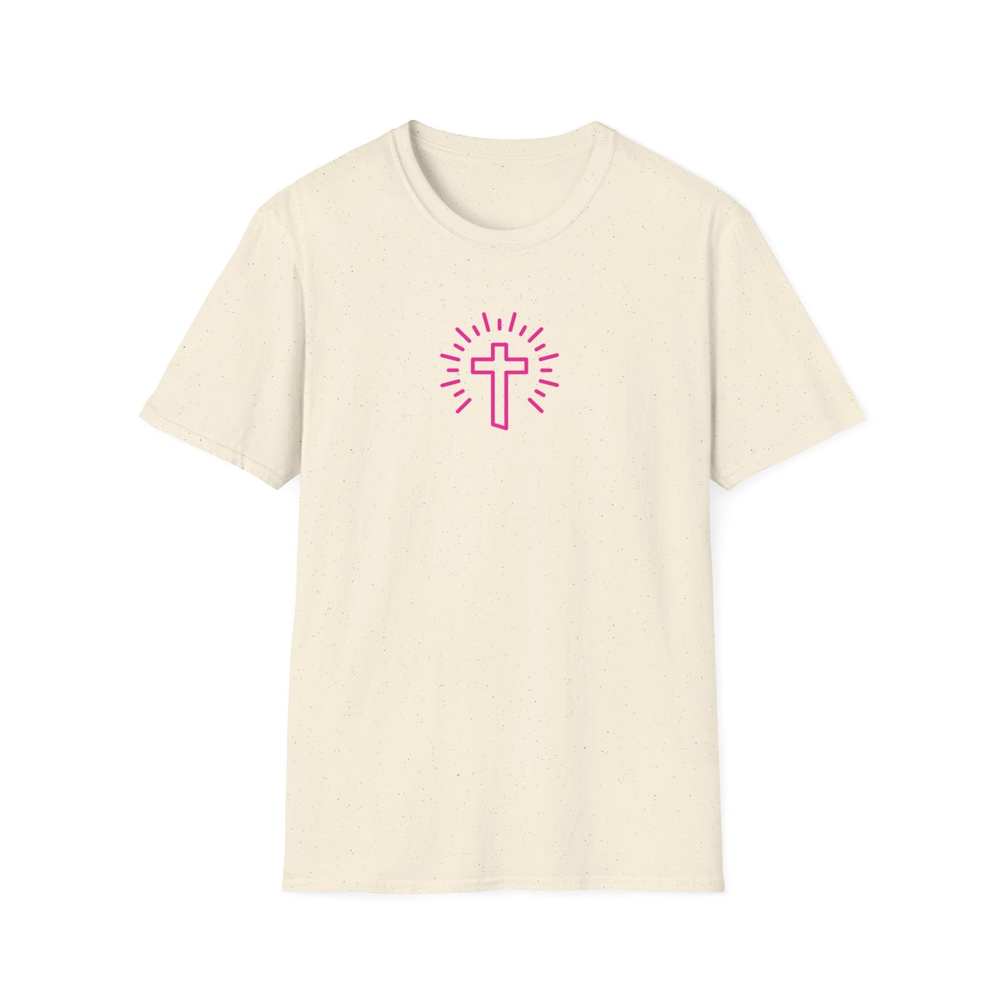 Christian Cross T-Shirt — Pink Radiant Faith Tee