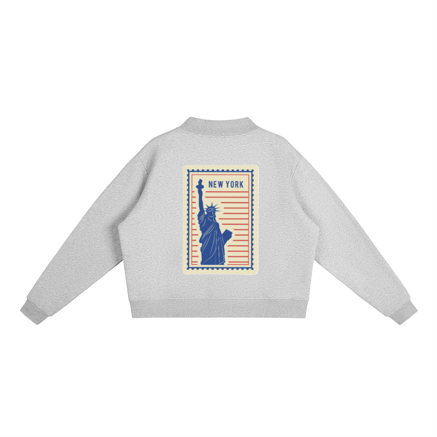NY Essential Fleece Mock-Neck Crew Sweatshirt
