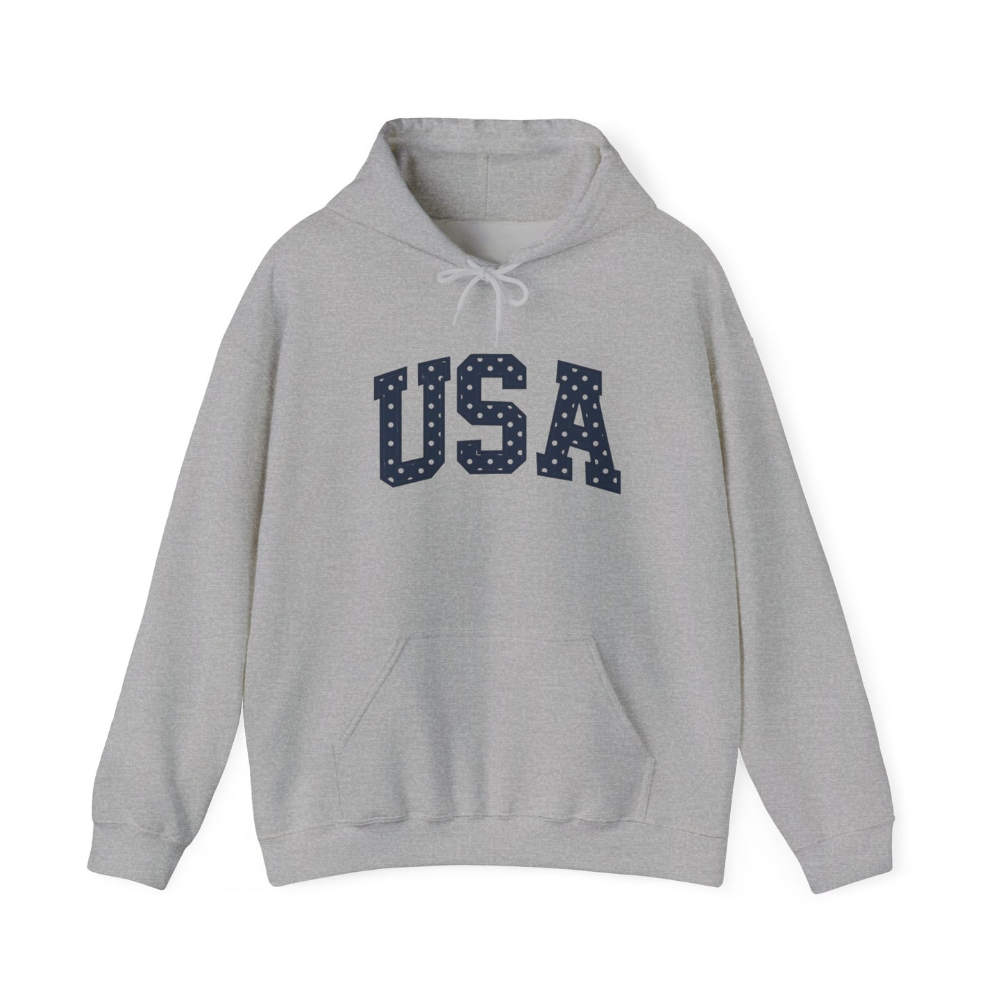 USA Stars Hoodie — Patriotic American Flag Lettering Pullover
