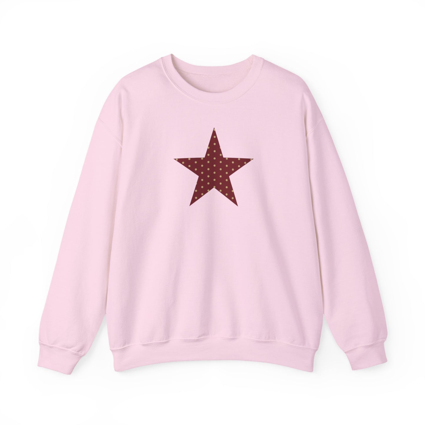 Garnet and Gold Polka Dot Star Crewneck