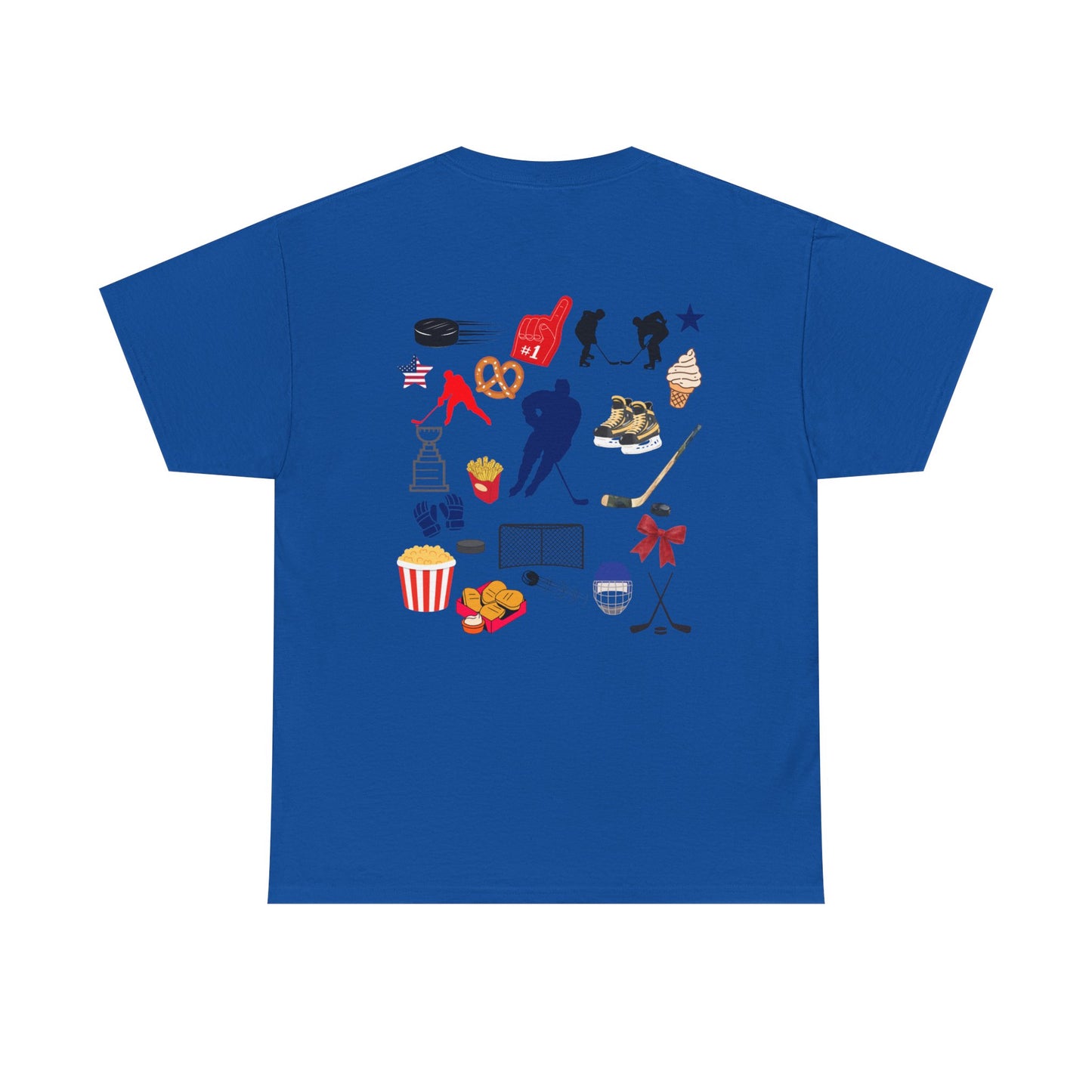 Hockey Icons Tee — Vintage Hockey Sticker Collage T‑Shirt