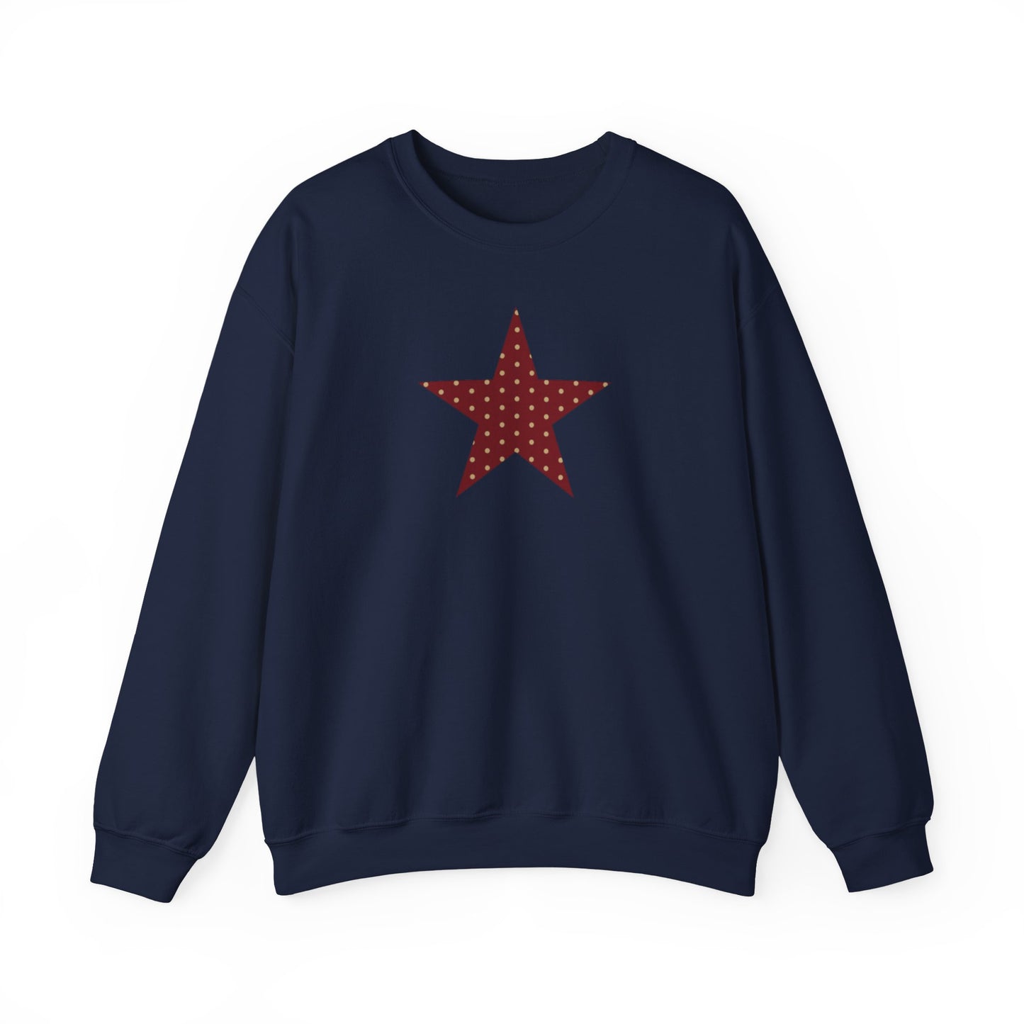 Garnet and Gold Polka Dot Star Crewneck