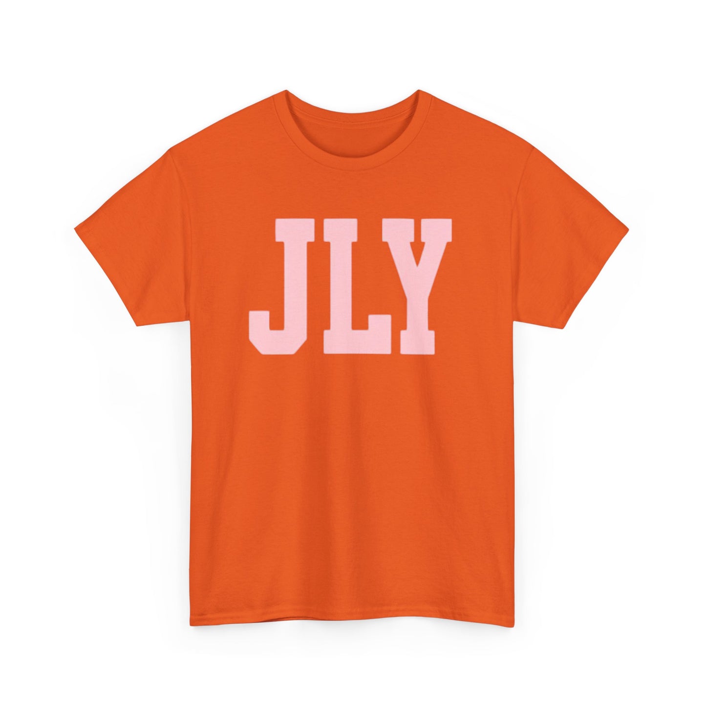 July Pink Block Letter Tee