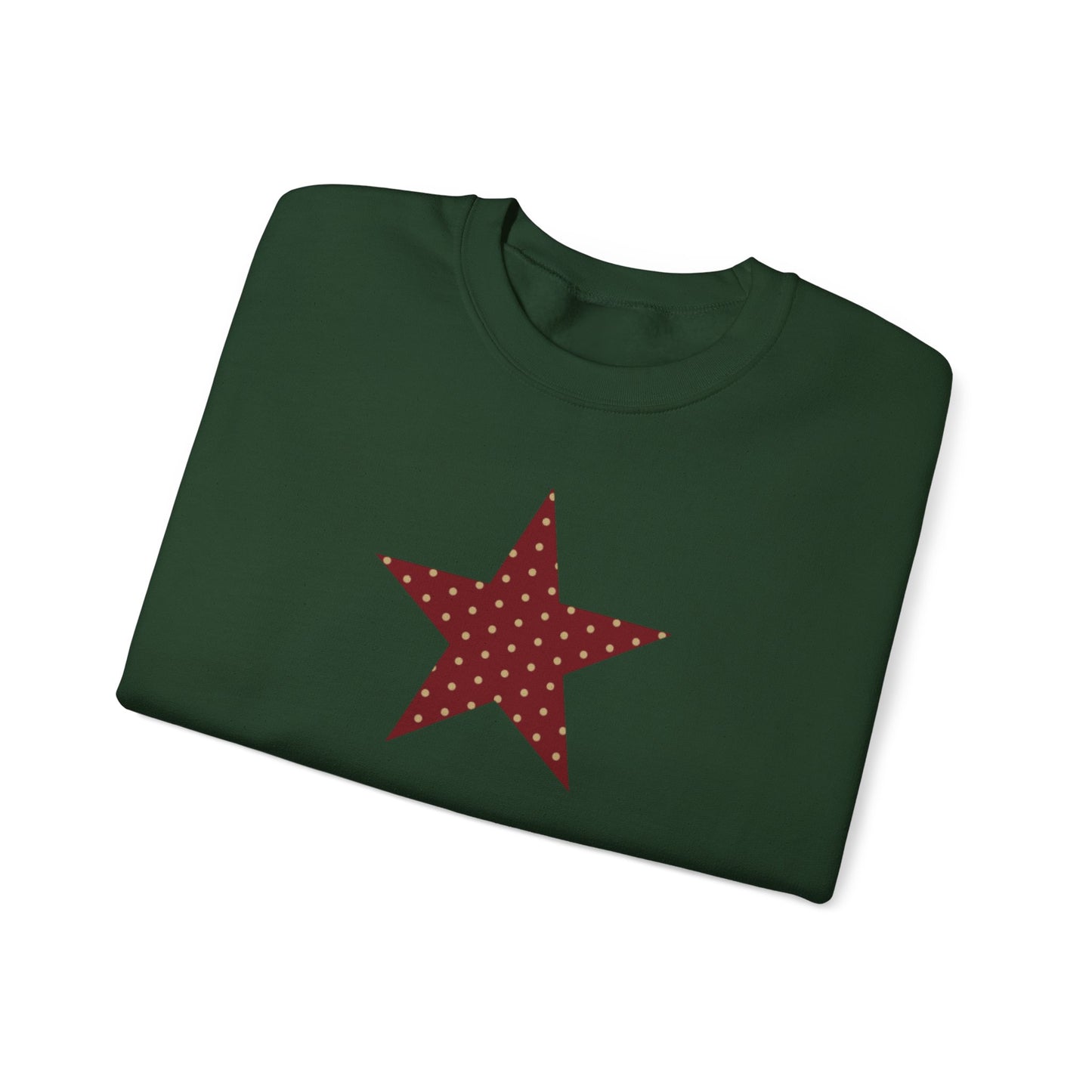 Garnet and Gold Polka Dot Star Crewneck