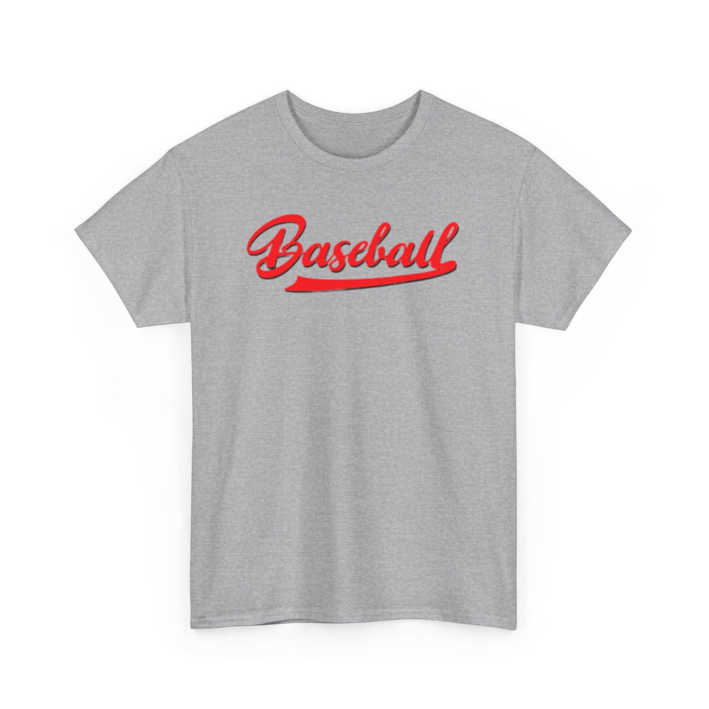 Baseball Script Tee — Red Vintage Baseball Logo T-Shirt
