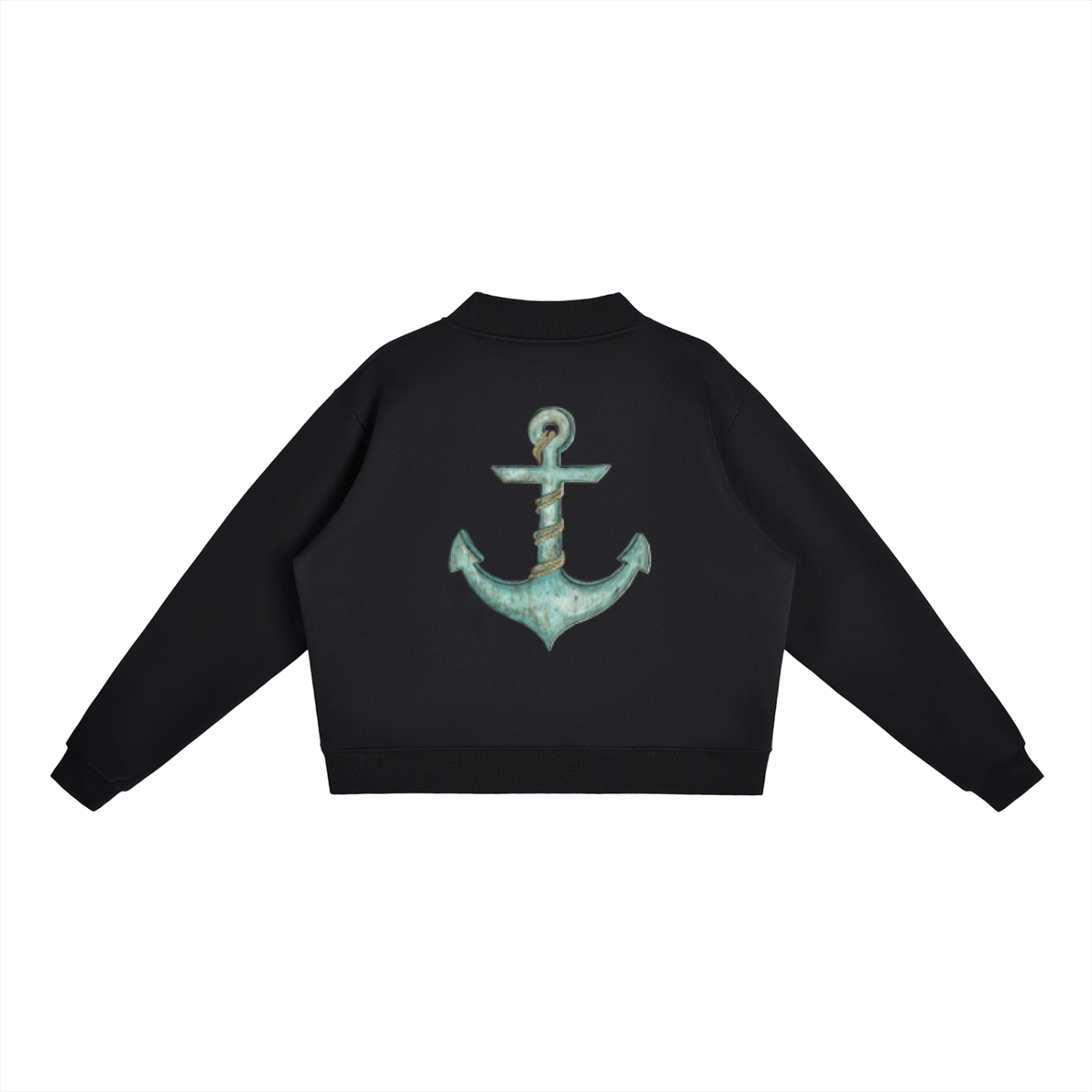 Anchor Essential Fleece Mock-Neck Crew Sweatshirt
