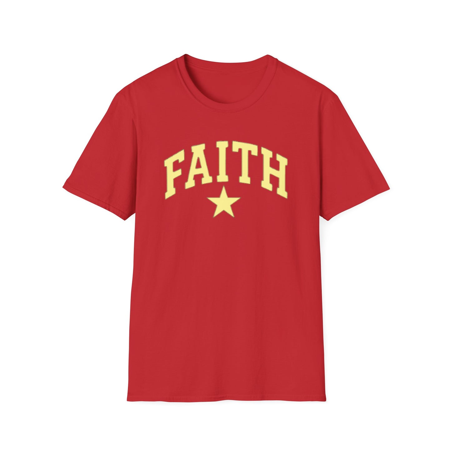 Faith Graphic T-Shirt — Yellow Lettering with Star