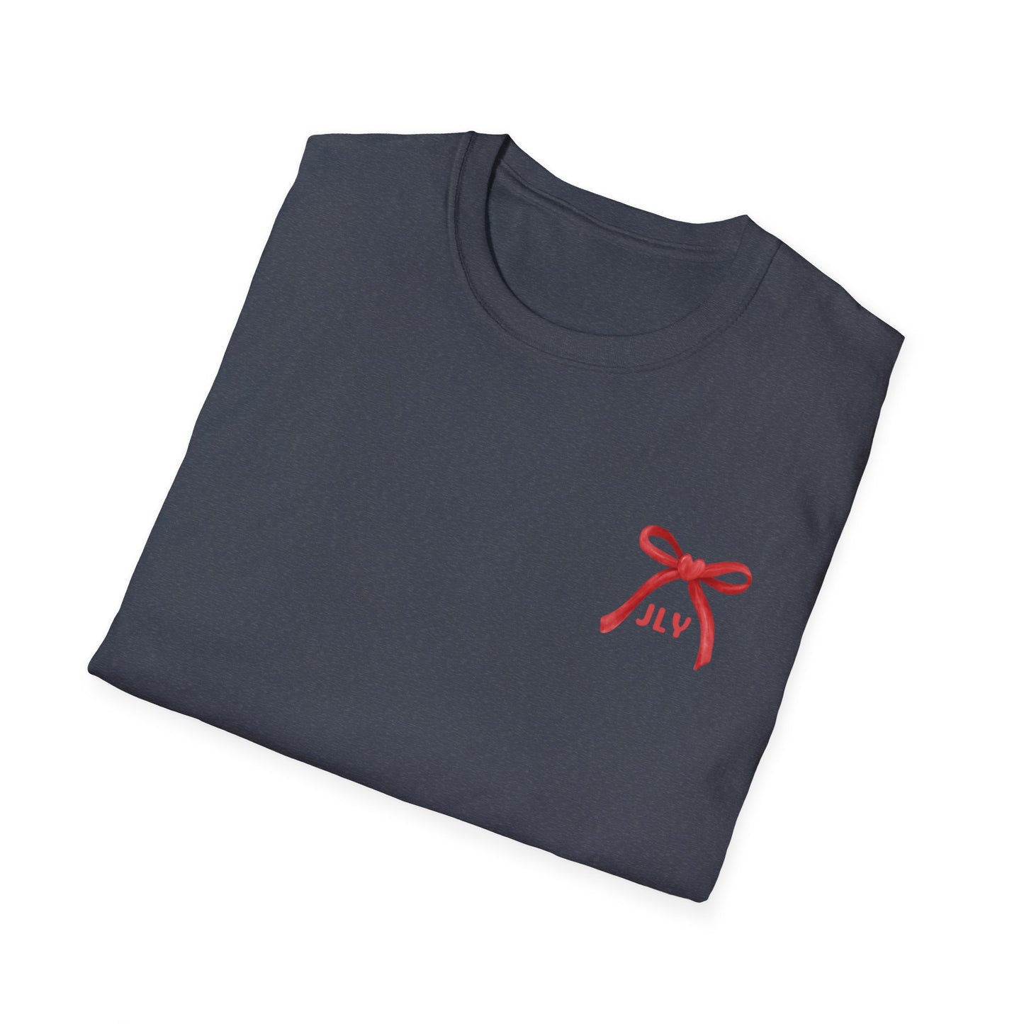 T-Shirt — Red Bow "JLY" Graphic Tee