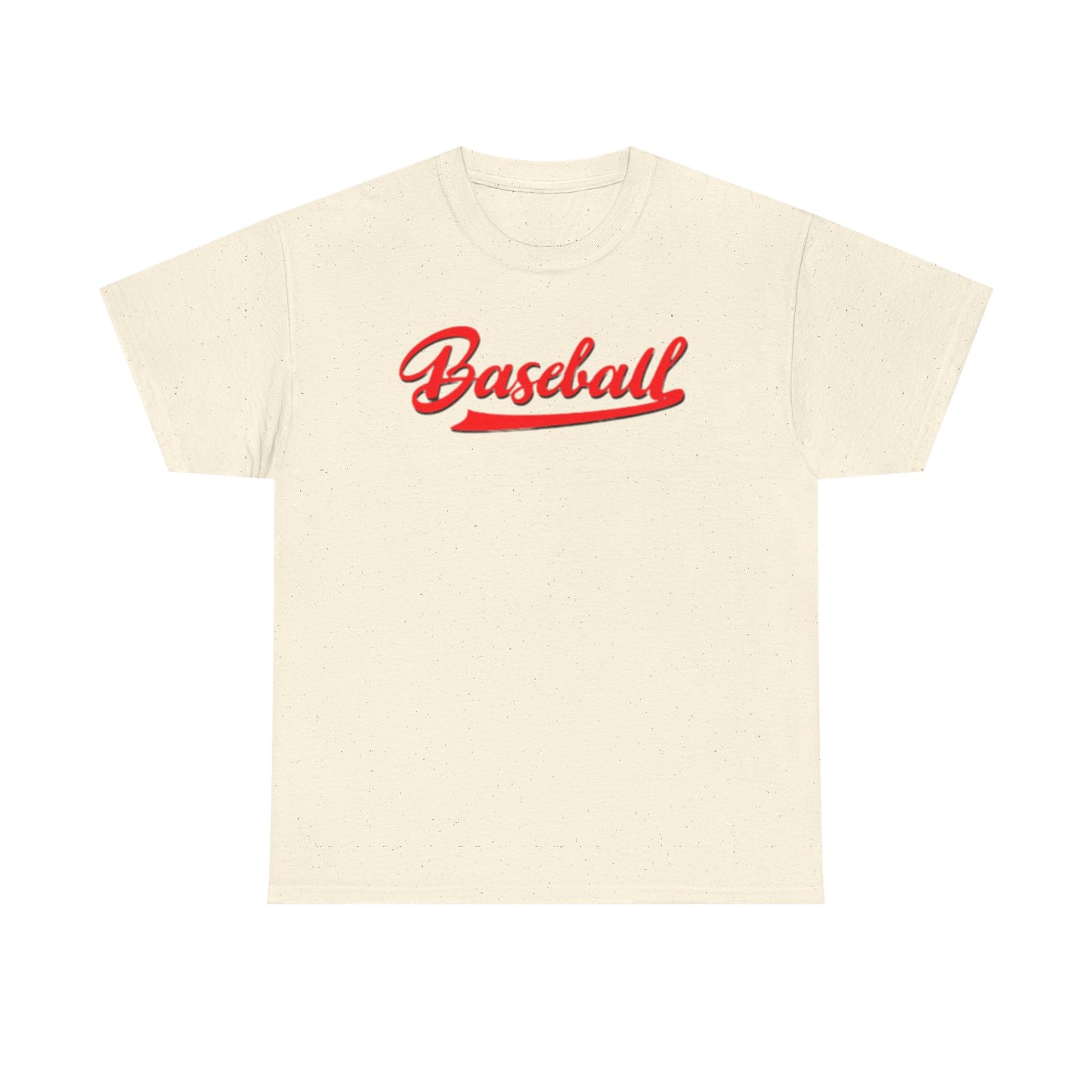 Baseball Script Tee — Red Vintage Baseball Logo T-Shirt
