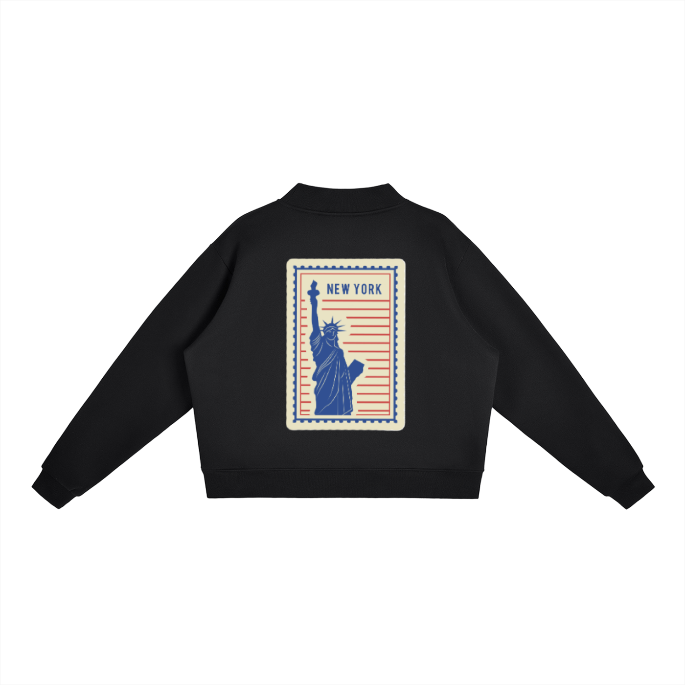NY Essential Fleece Mock-Neck Crew Sweatshirt