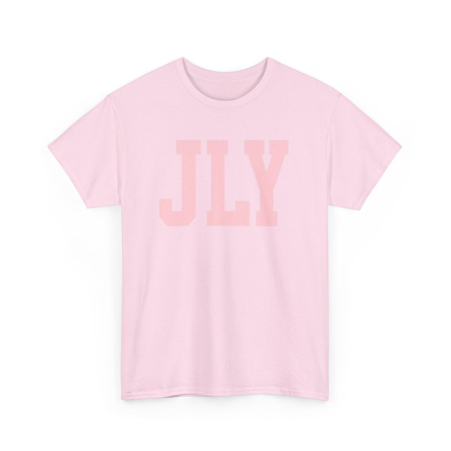 July Pink Block Letter Tee