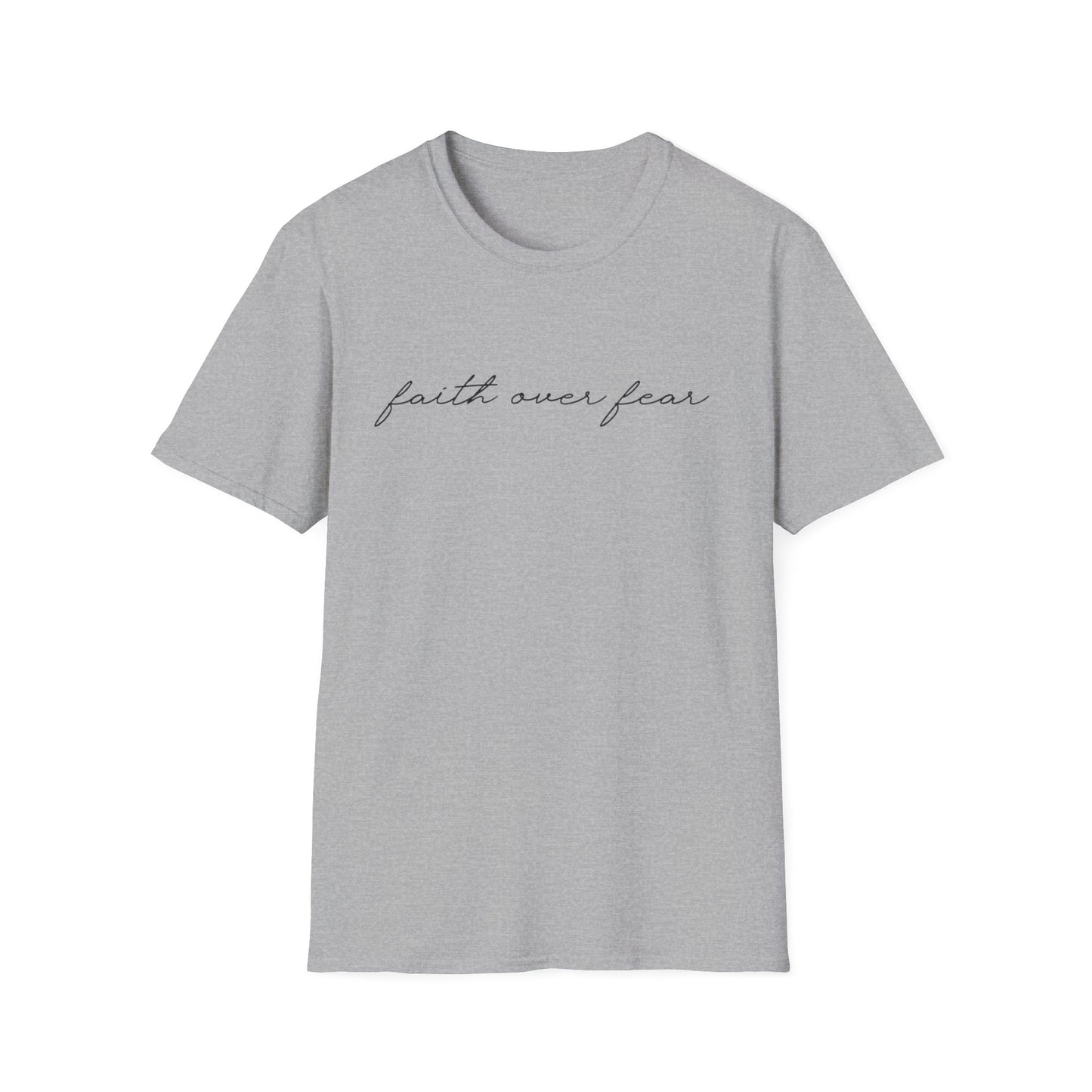 Faith Over Fear T-Shirt — Minimal Script Christian Tee
