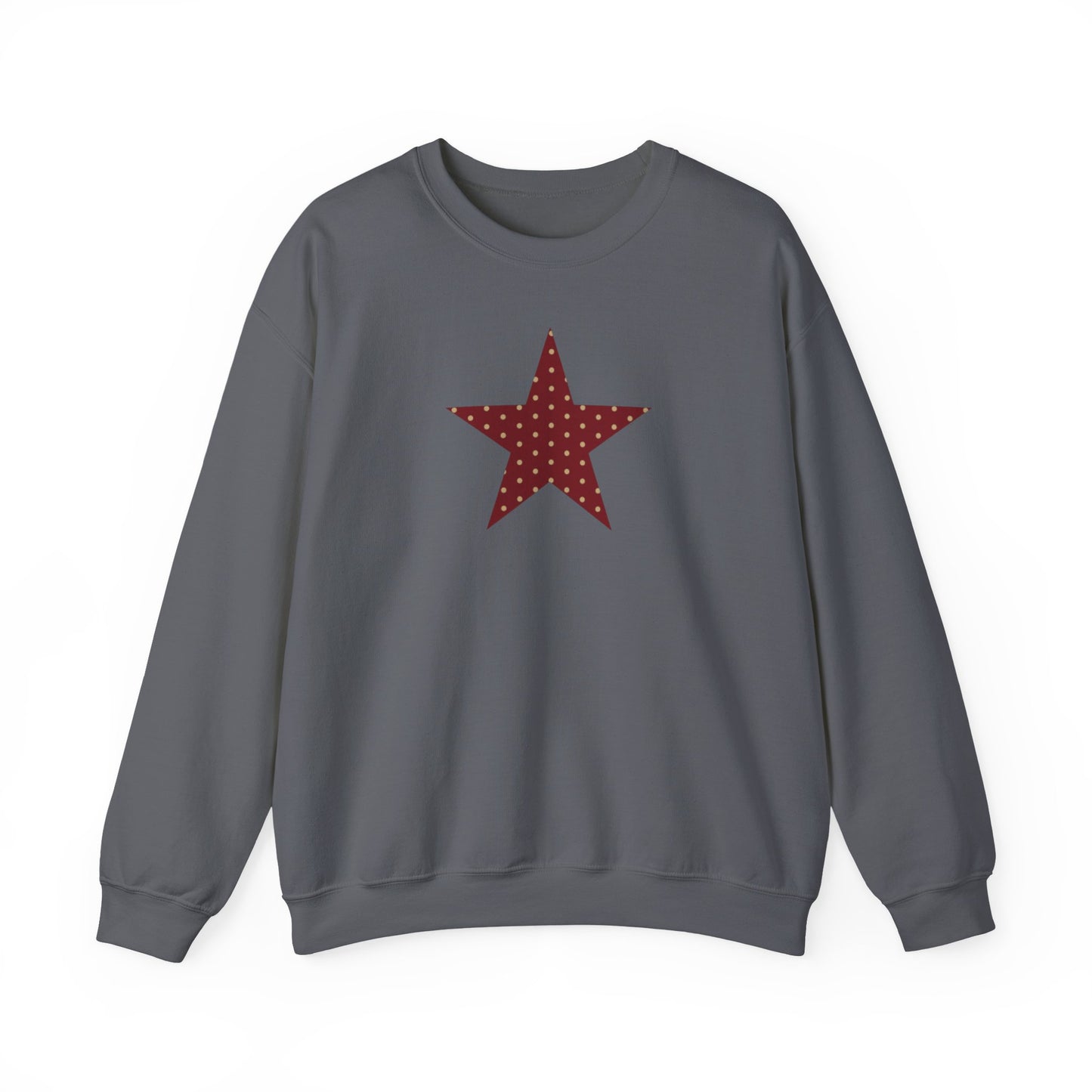 Garnet and Gold Polka Dot Star Crewneck