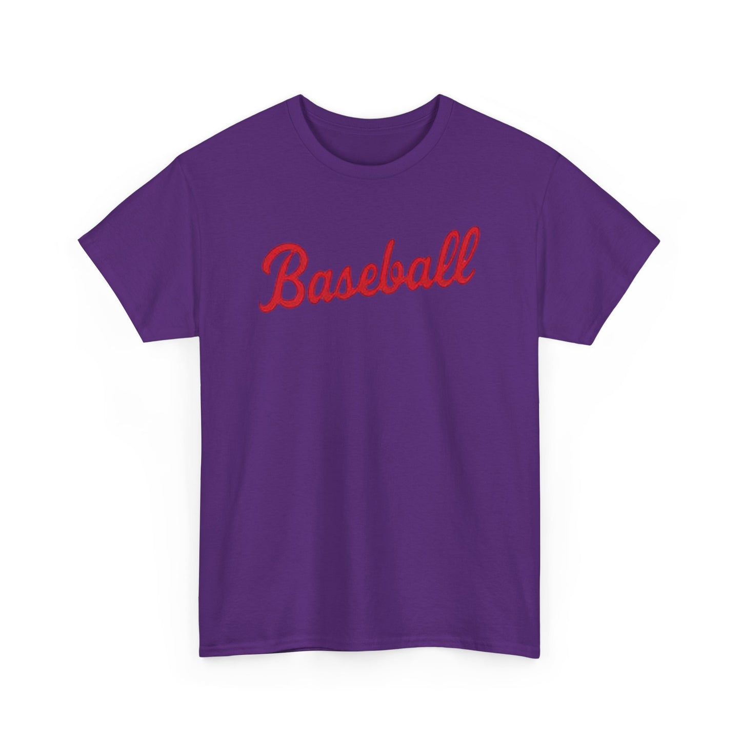 Baseball Script Tee — Retro Red Baseball T‑Shirt