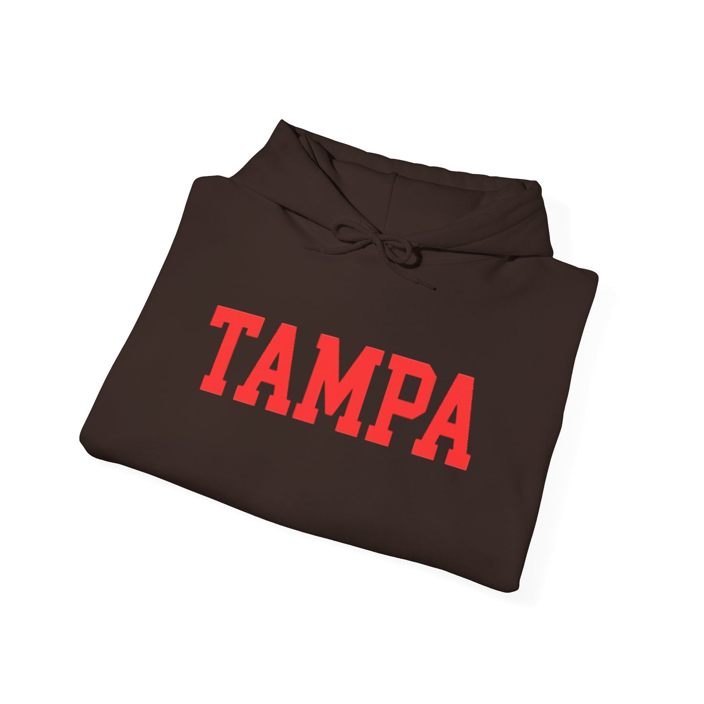 Tampa Hoodie — Classic Collegiate Pullover with Bold Red Text