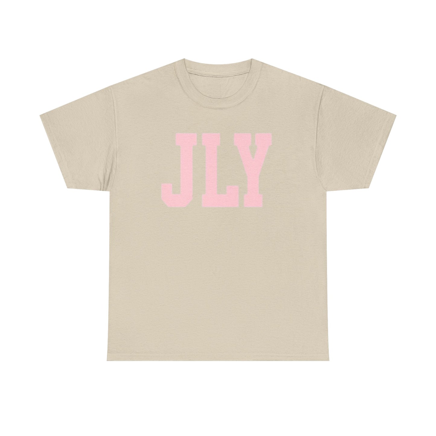 July Pink Block Letter Tee