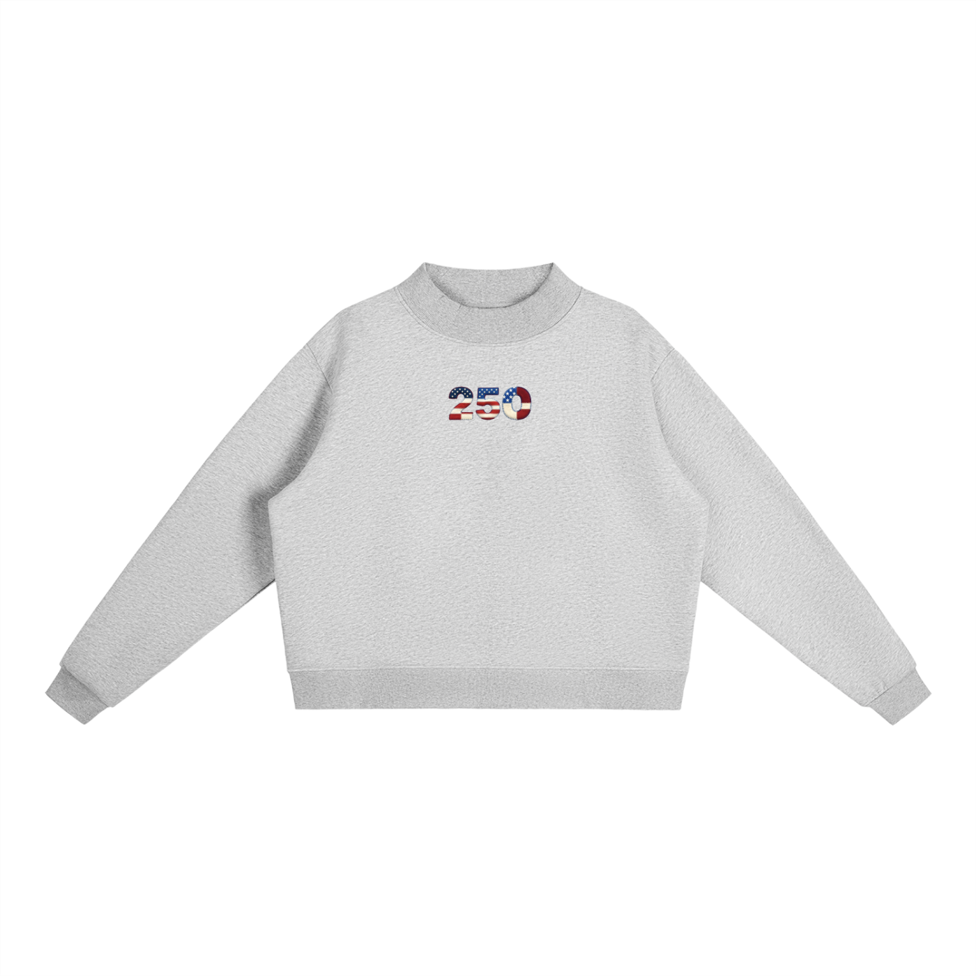 250 USA Fleece Mock-Neck Crew Sweatshirt