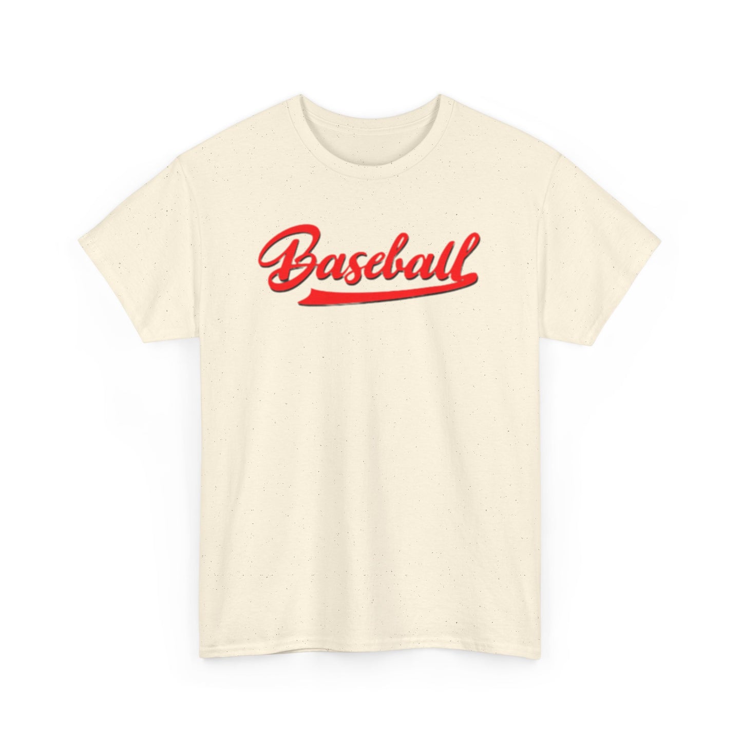 Baseball Script Tee — Red Vintage Baseball Logo T-Shirt