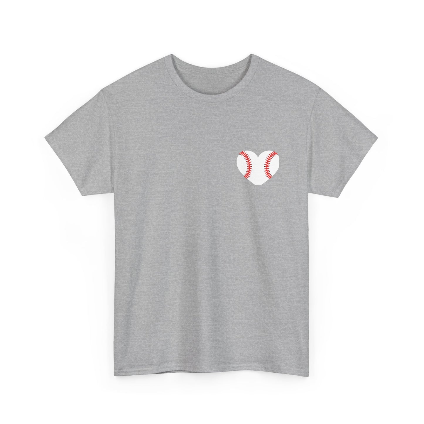 Baseball Heart Patchwork Tee – Patriotic Baseball Gear T‑Shirt