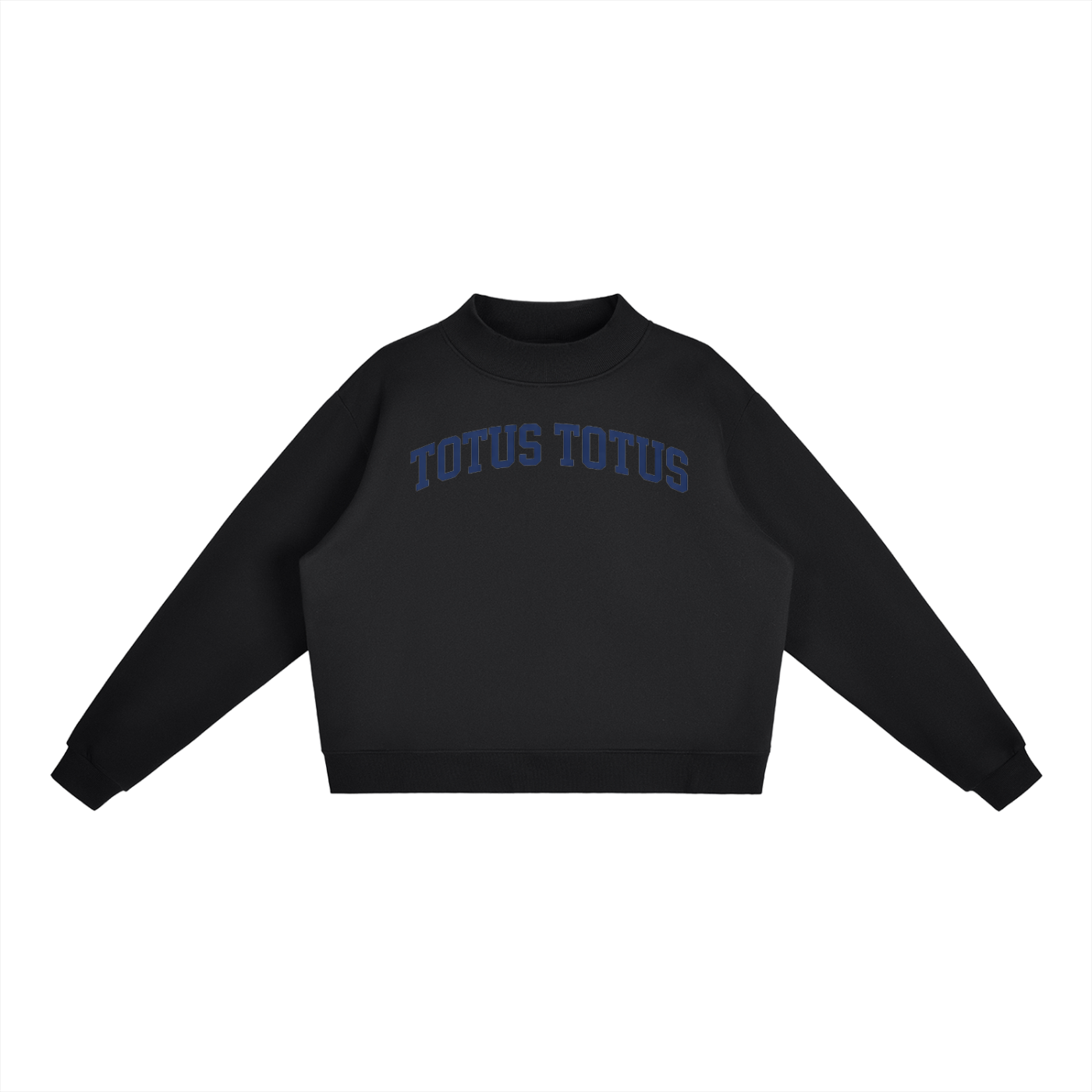 Totus Totus Essential Fleece Mock-Neck Crew Sweatshirt