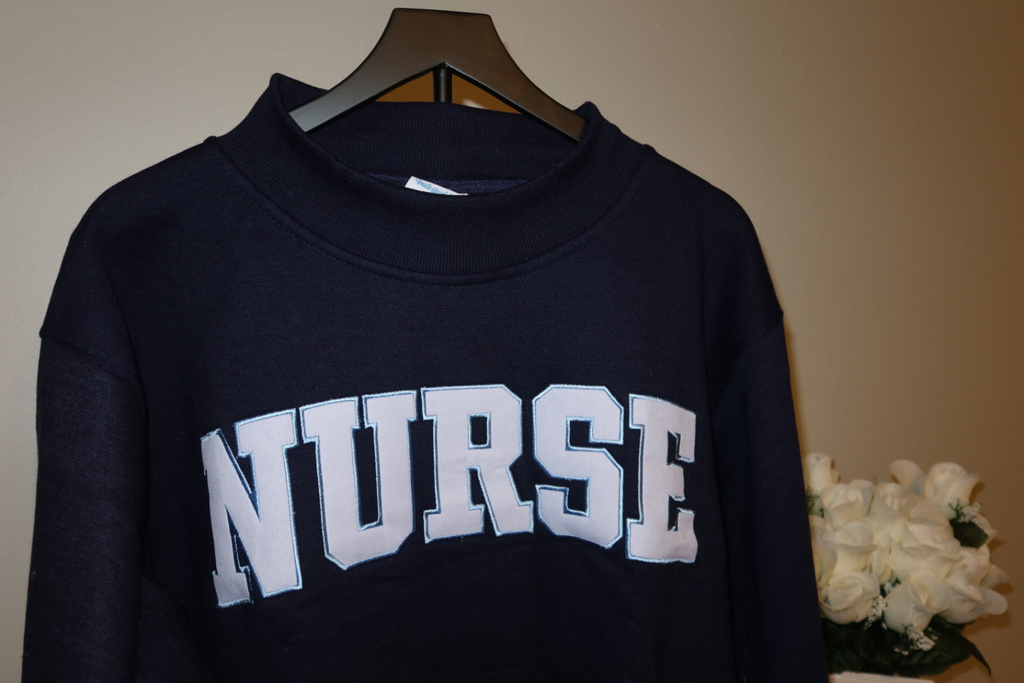 NAVY NURSE MOCK NECK-LIMITED