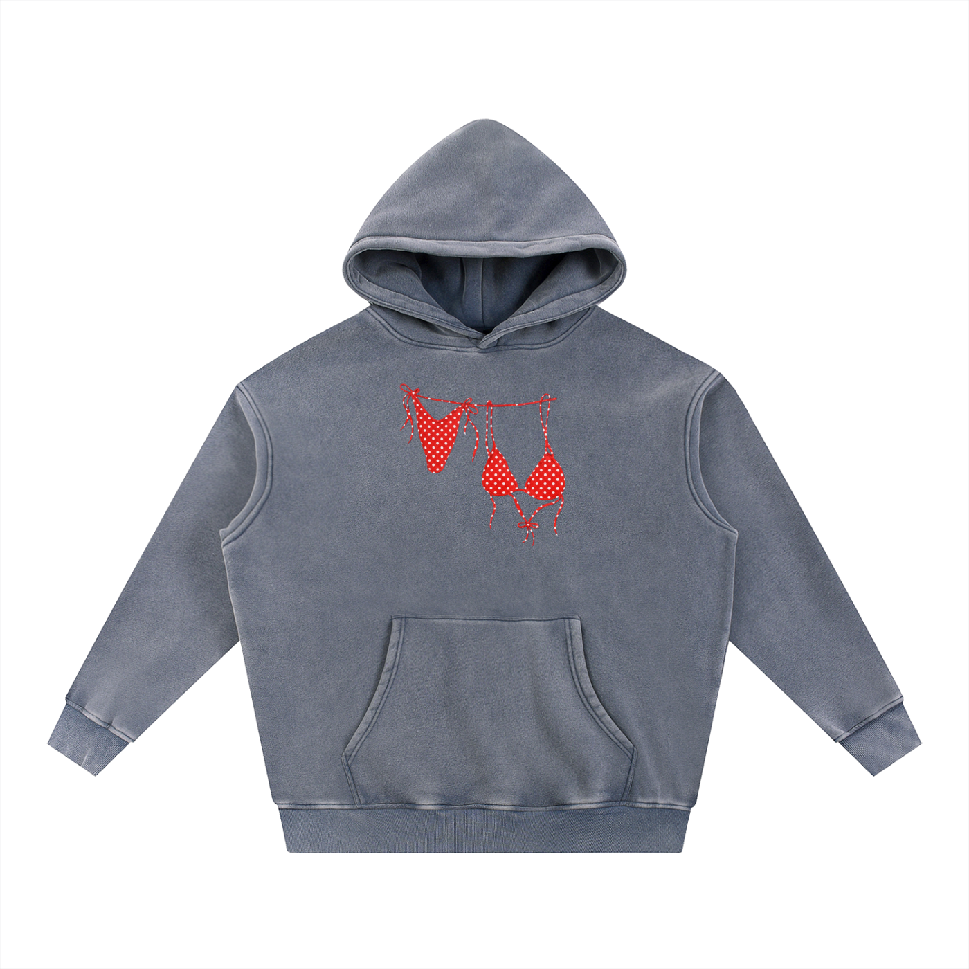 Red Bikini Fleece Oversized Hoodie