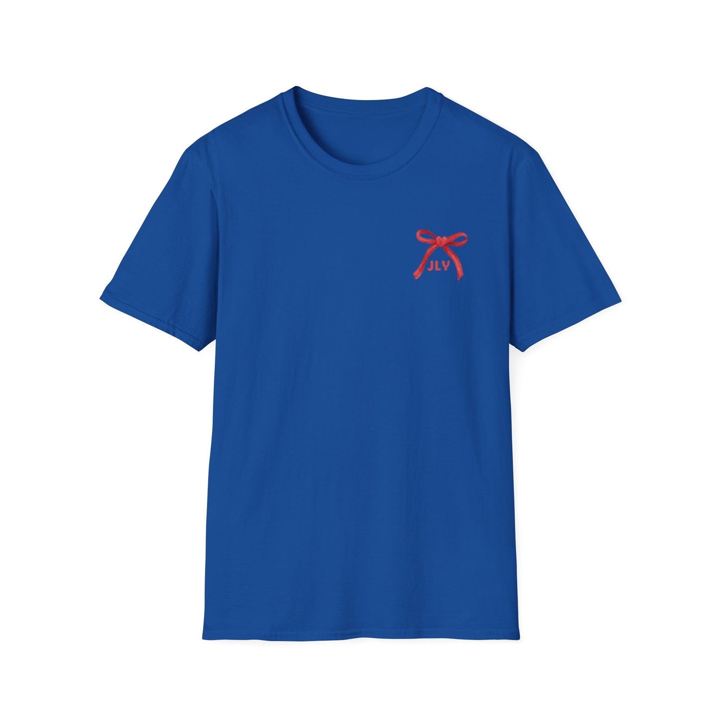 T-Shirt — Red Bow "JLY" Graphic Tee