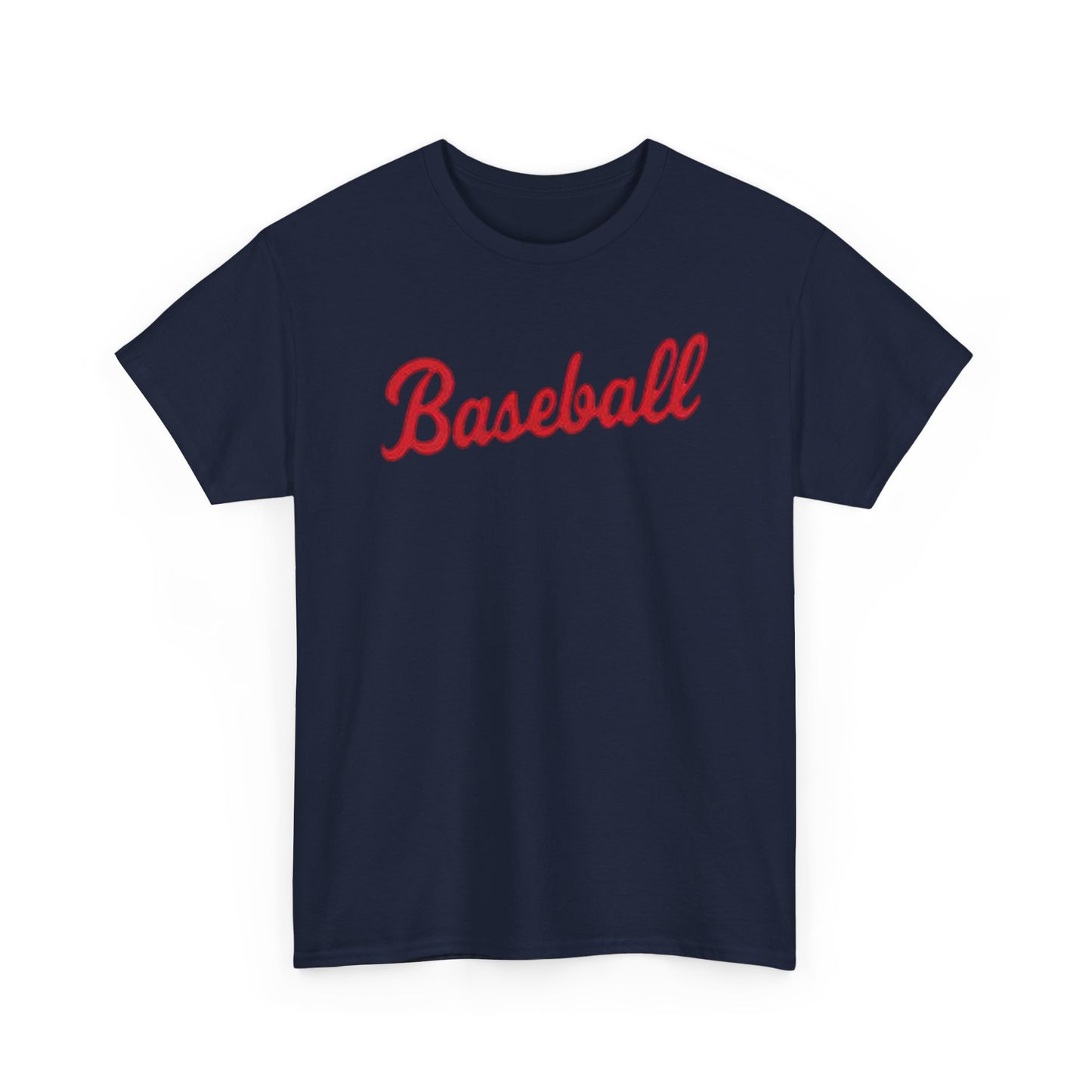 Baseball Script Tee — Retro Red Baseball T‑Shirt