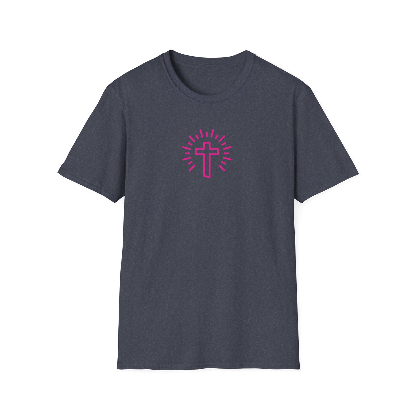 Christian Cross T-Shirt — Pink Radiant Faith Tee