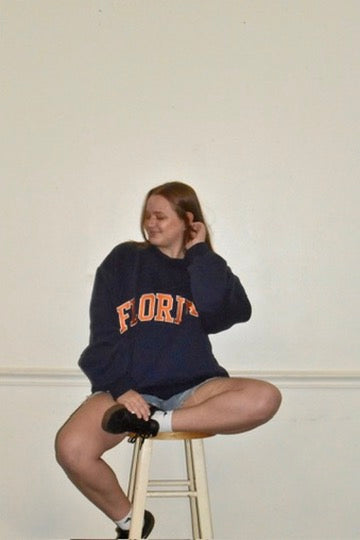 NAVY AND ORANGE FLORIDA MOCK NECK PREORDER!!!!!