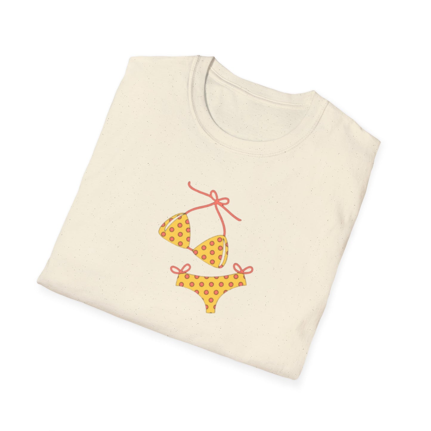 Yellow Polka Dot Bikini T-Shirt — Cute Summer Beach Tee