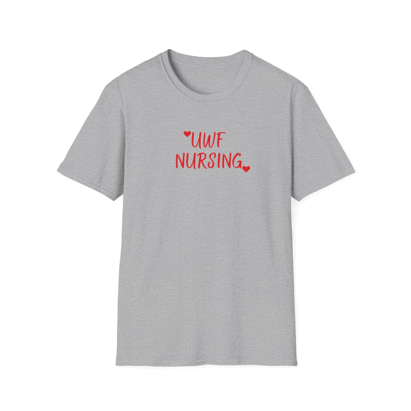 UWF Nursing T-Shirt — Cute Red Heart Nursing Tee for University of West Florida Students & Nurses