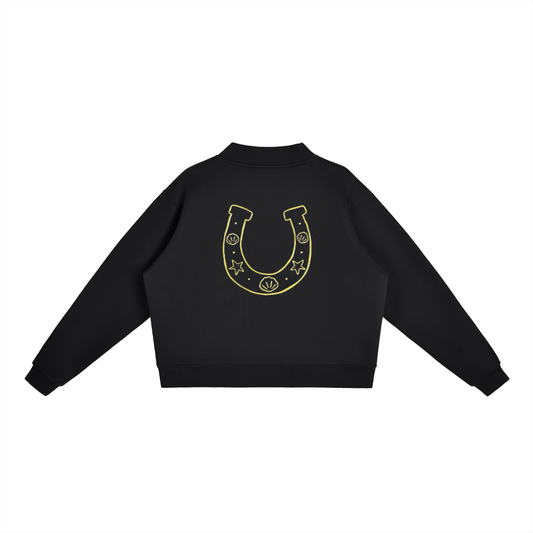 Coastal Luck Essential Fleece Mock-Neck Crew Sweatshirt