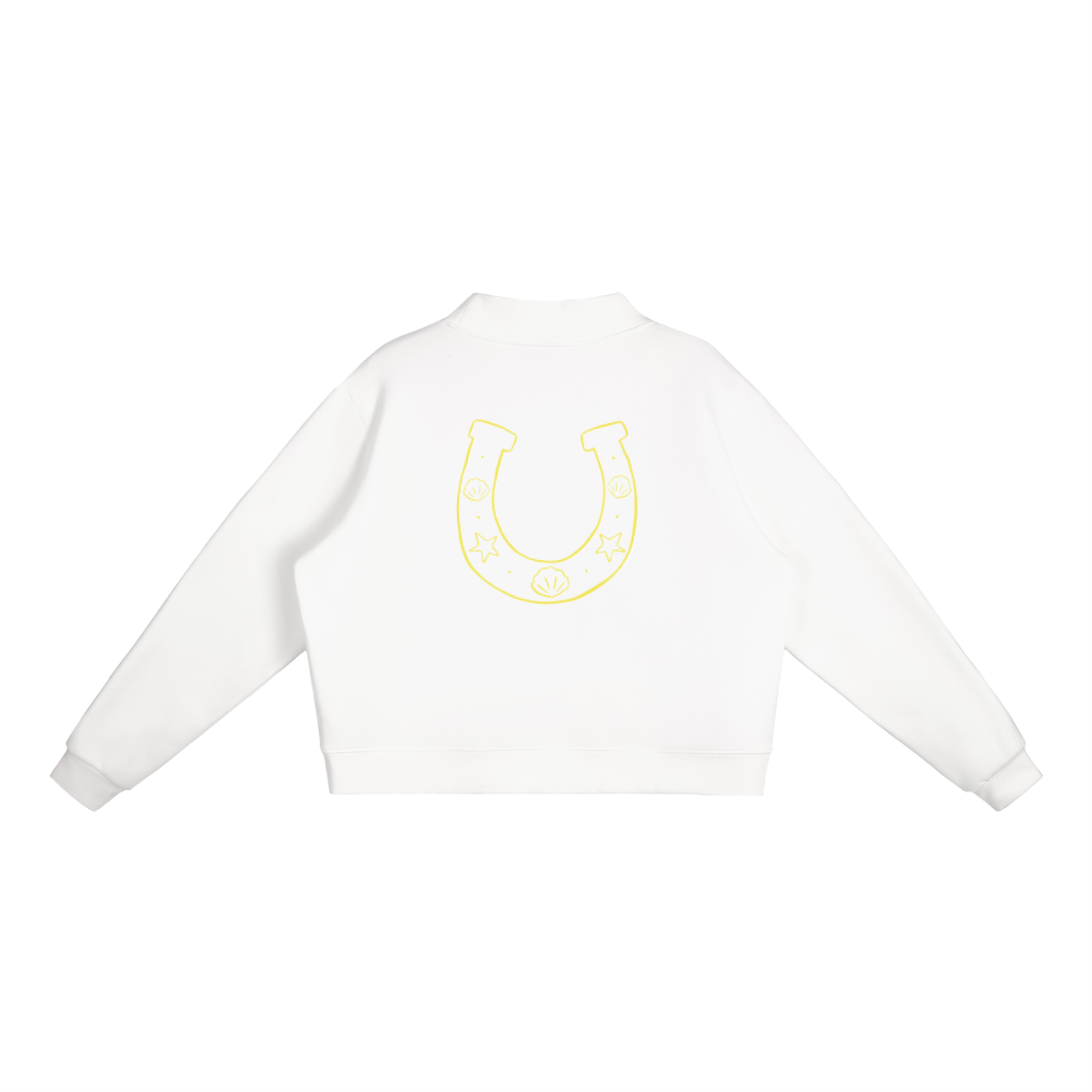Coastal Luck Essential Fleece Mock-Neck Crew Sweatshirt